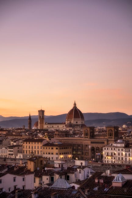 Florence Duomo at golden hour