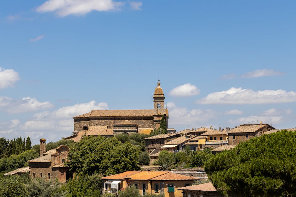 Montalcino medieval town view