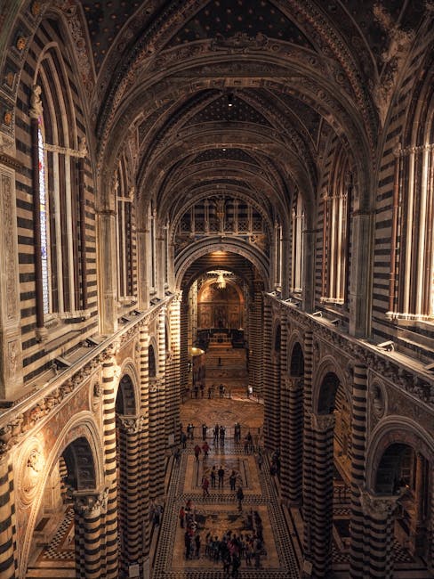 Siena Cathedral interior marble floor detail
