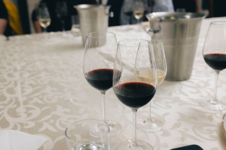 Tuscan wine tasting table