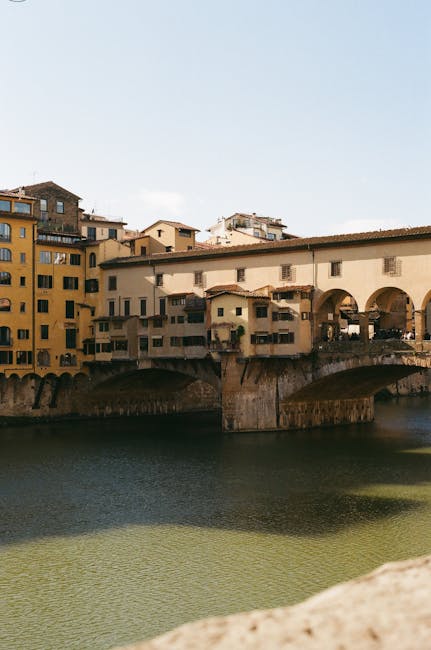 Florence Ponte Vecchio gold jewelry shops midday