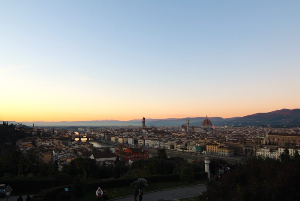 Piazzale Michelangelo panoramic Florence sunset view